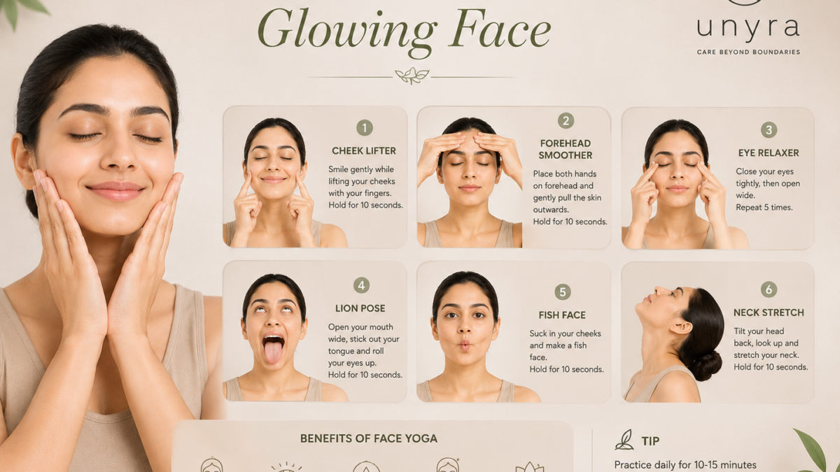 Yoga Exercises for Glowing face